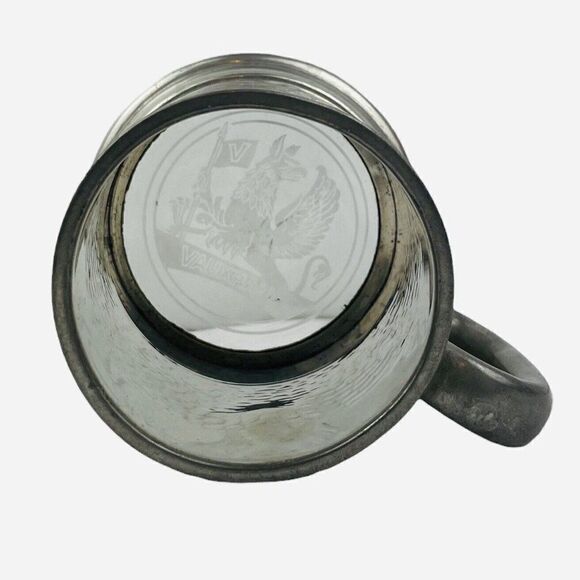 Vintage Vauxhall English Pewter Glass Bottom Logo Beer Mug Sheffield England HTF - Picture 6 of 12